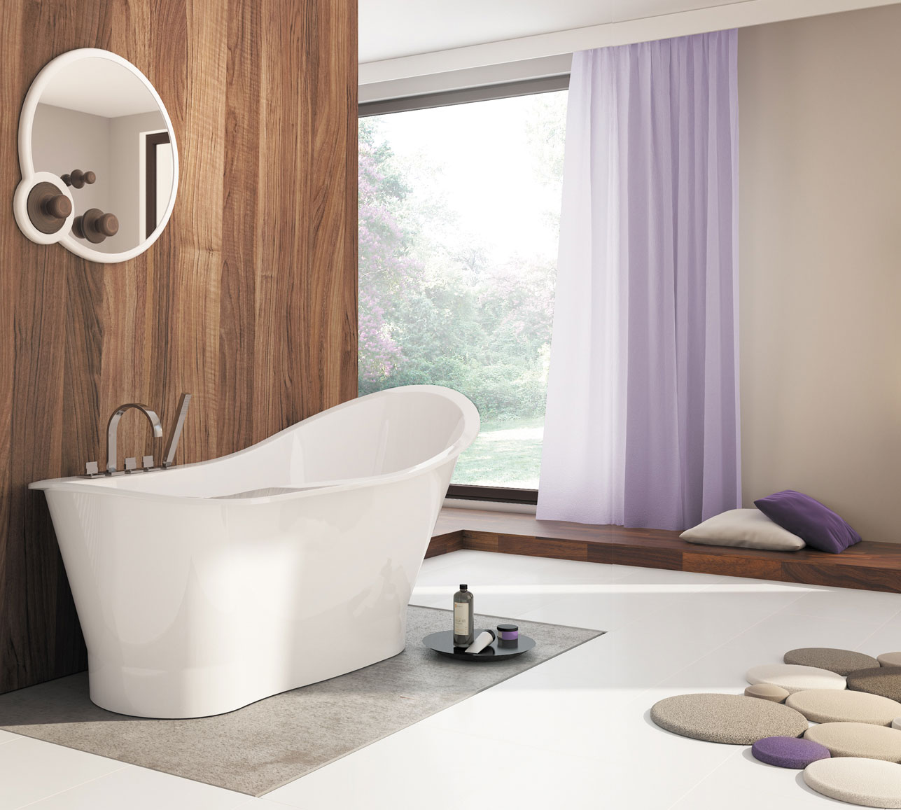 Sanitti Uno wanna wolnostojąca 164,5x75,5 cm biały połysk 11010000