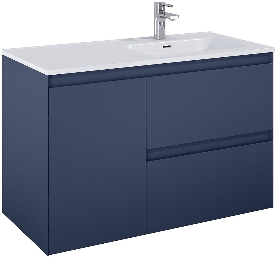 Elita Split szafka 100x45,8x63,5 cm podumywalkowa wisząca prawa navy blue matt RE011005057030