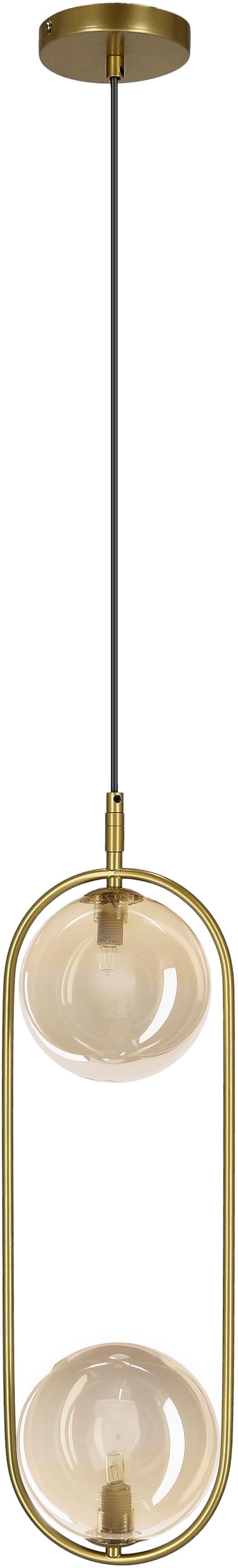 Candellux Cordel lampa wisząca 2x28 W mosiądz 32-44105