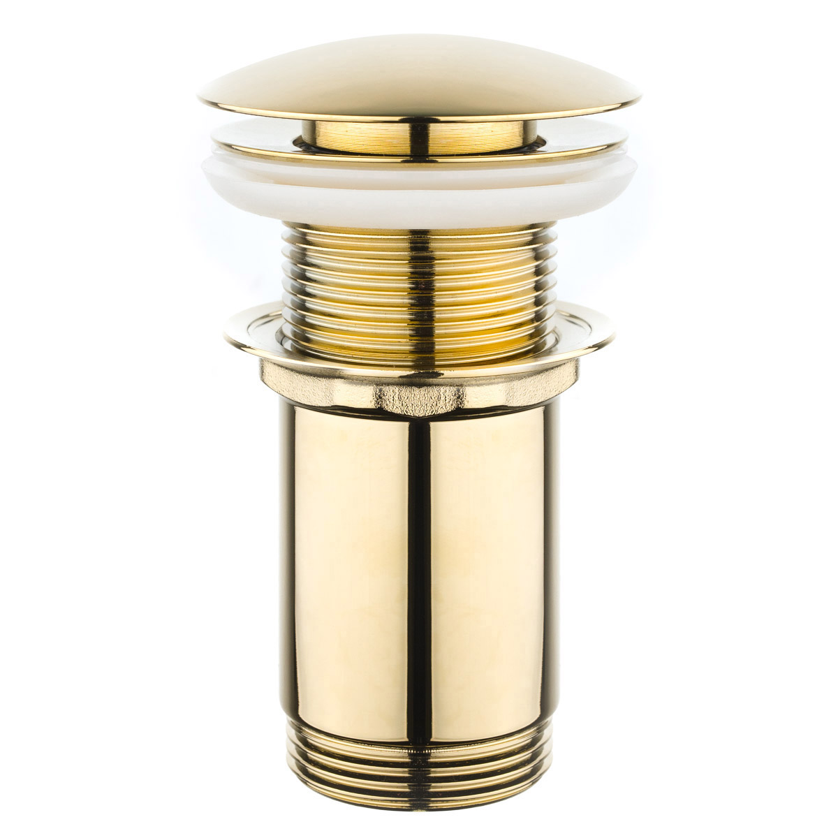 Oltens Rovde korek umywalkowy okrągły bez przelewu G1 1/4 złoty połysk 05200800 - Wysyłka w 24h