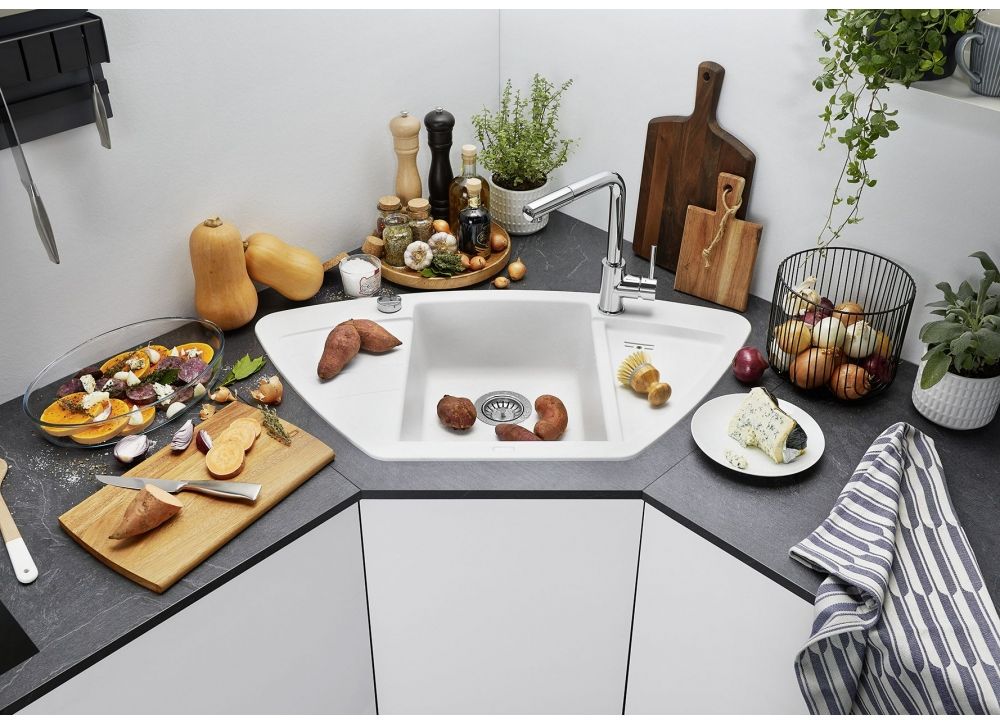 Blanco Zia 9 E zlewozmywak 93x51 cm Silgranit biały 514750