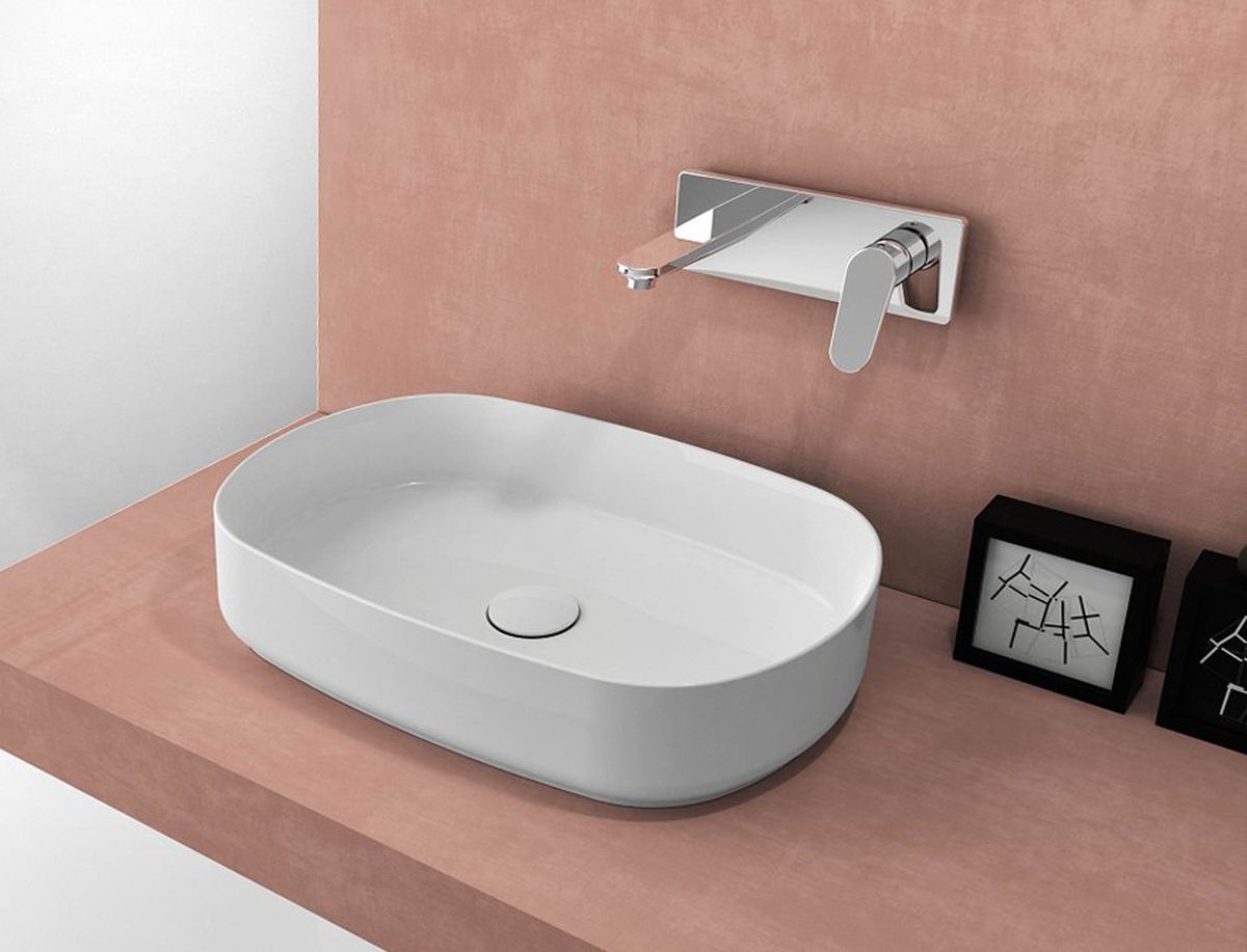 Isvea Infinity Oval umywalka 55x36 cm nablatowa owalna biała 10NF65055