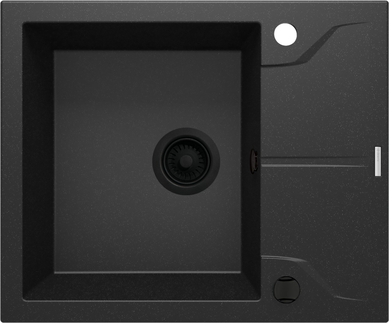 Deante Andante zlewozmywak granitowy 59x49 cm wpuszczany grafitowy metalik ZQNG11A