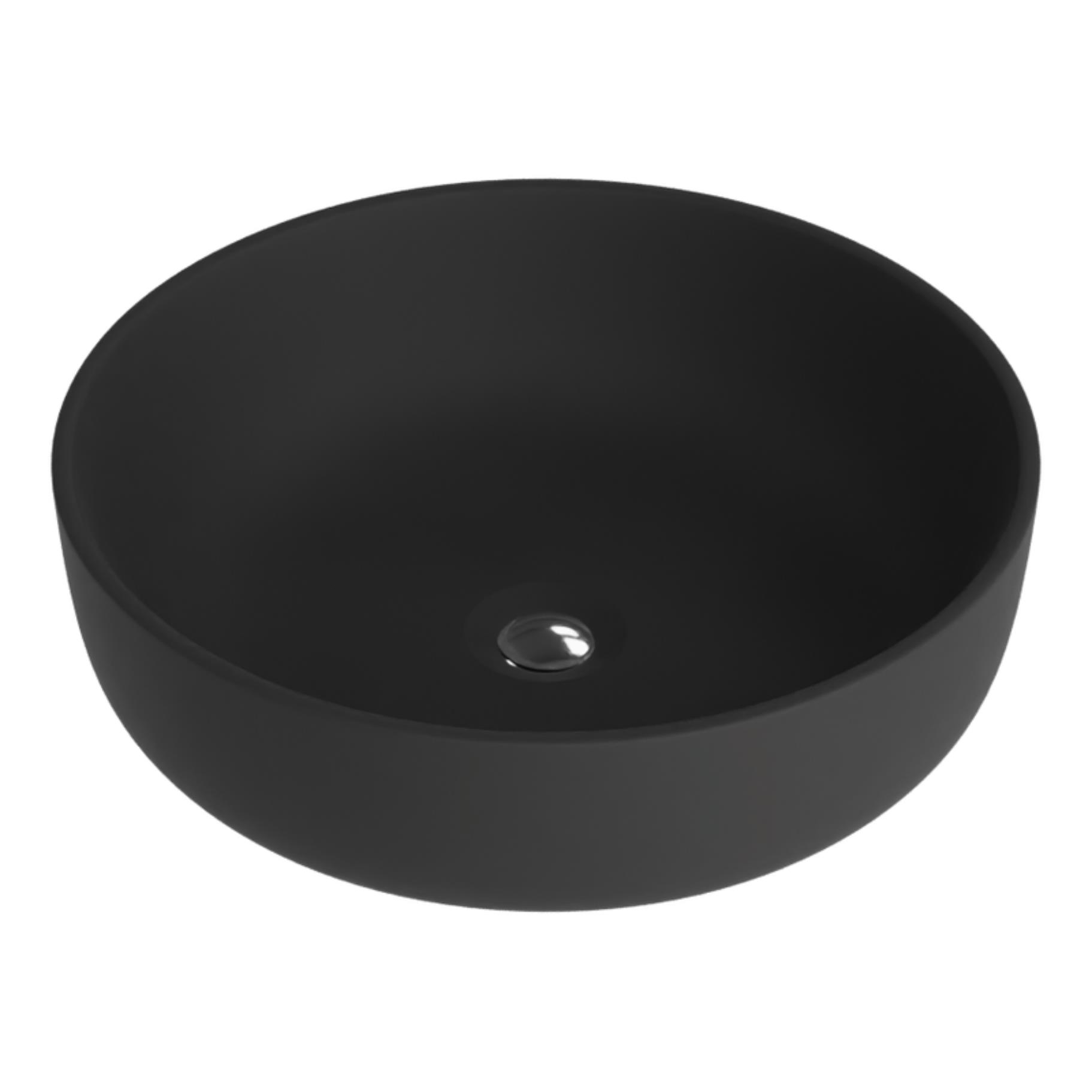 LaVita Cordoba Black umywalka 41,5x41,5 cm nablatowa czarny mat