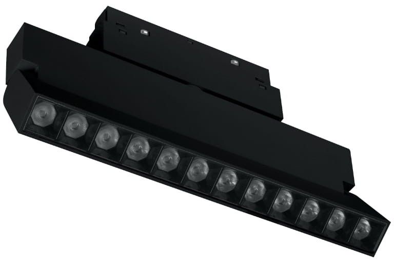 DPM M-Line lampa do szynoprzewodów 12x1 W czarny MTL-SPRL-12W-B