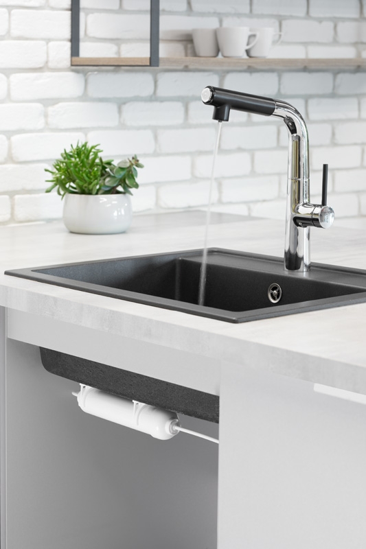 KFA Armatura Mungo bateria kuchenna stojąca z funkcją filtracji wody chrom/czarny mat 6733-910-00 - Wysyłka w 24h