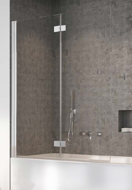 Radaway Nes Brushed Nickiel PND I parawan nawannowy 100 cm 2-częściowy nikiel szczotkowany/szkło przezroczyste 10010100-91-01L