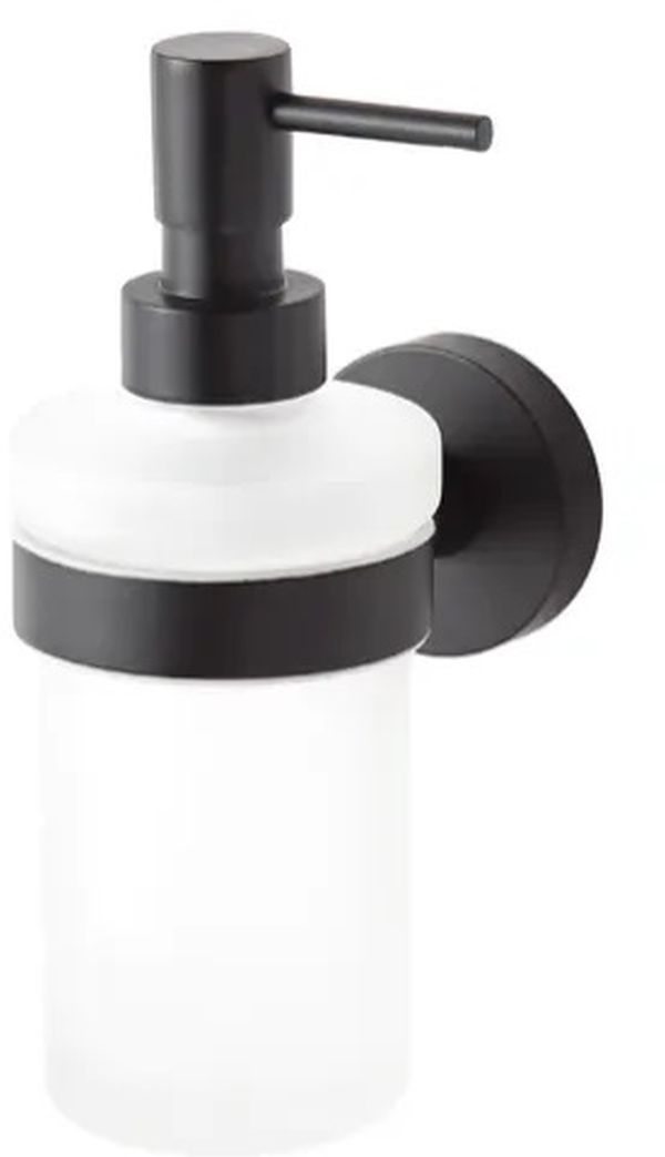 Stella Soul dozownik do mydła 250 ml w płynie czarny mat/szkło matowe 07.426-B