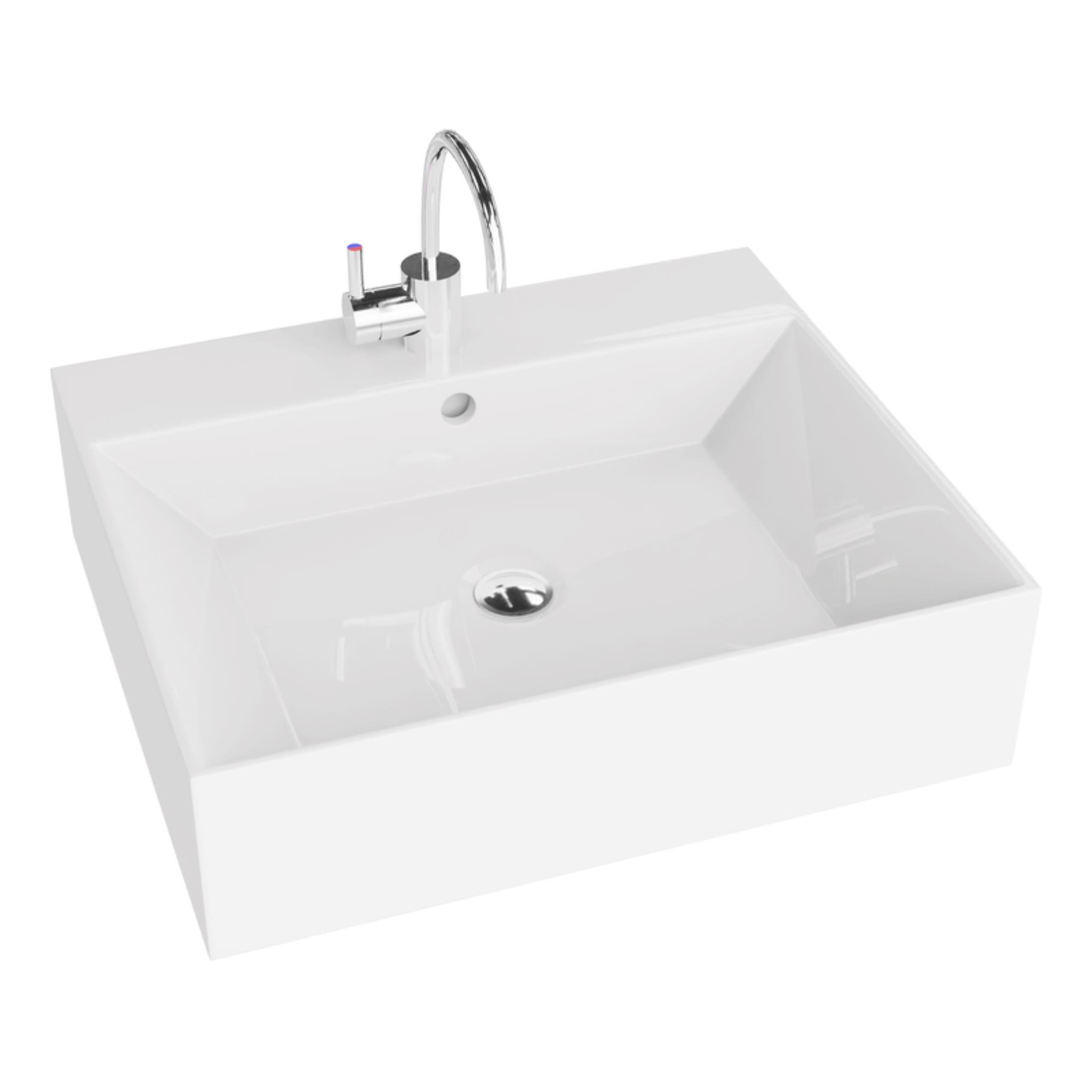 LaVita Vista umywalka 51x43 cm nablatowa biały połysk