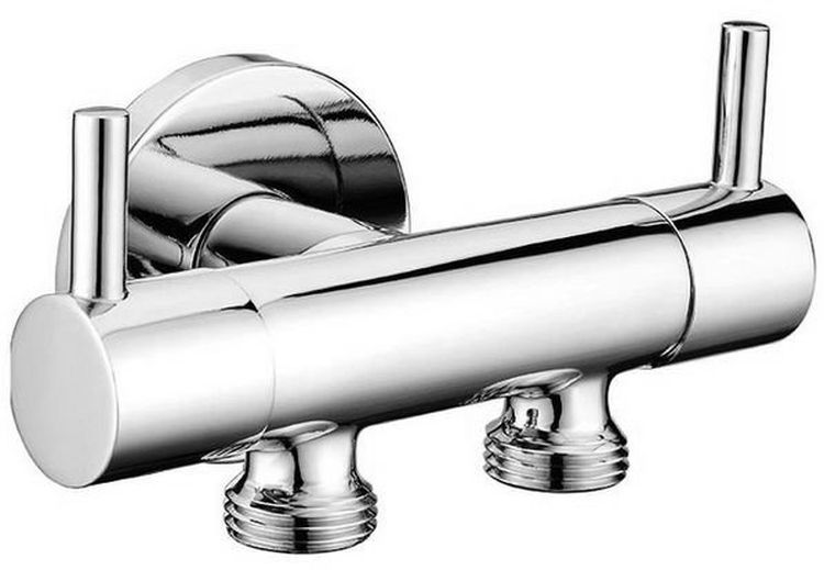 Sapho zawór bidetowy ścienny podwójny chrom 1209-04-B