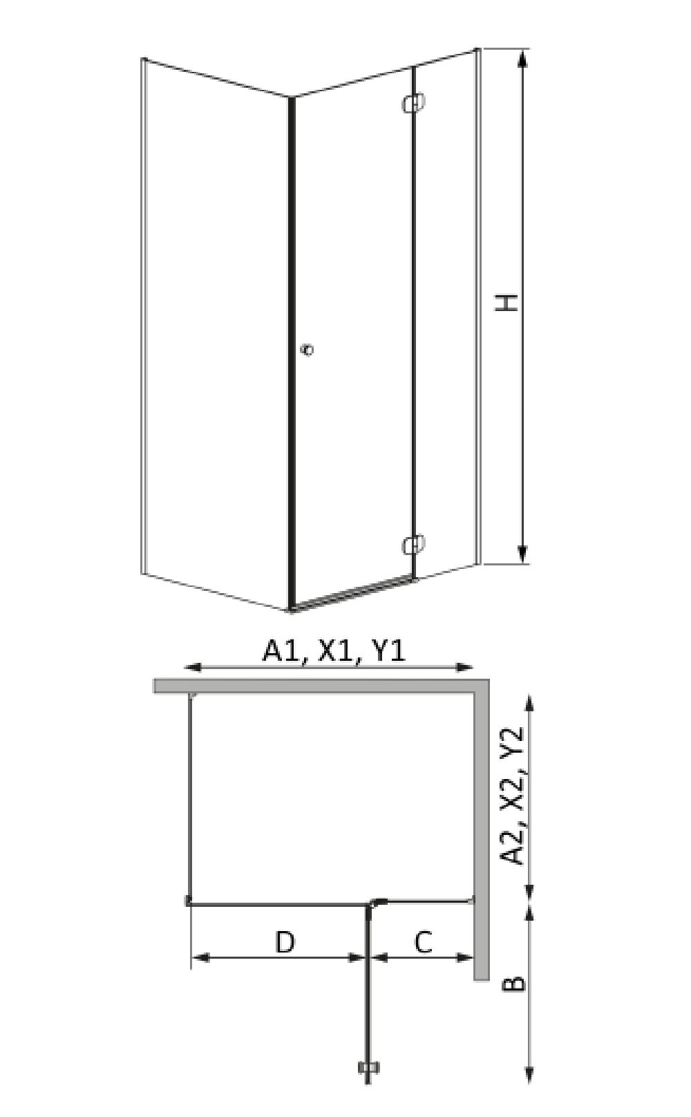 Radaway Torrenta KDJ kabina prysznicowa 100x90 cm kwadratowa chrom połysk/szkło przezroczyste 20250306-211212-182624