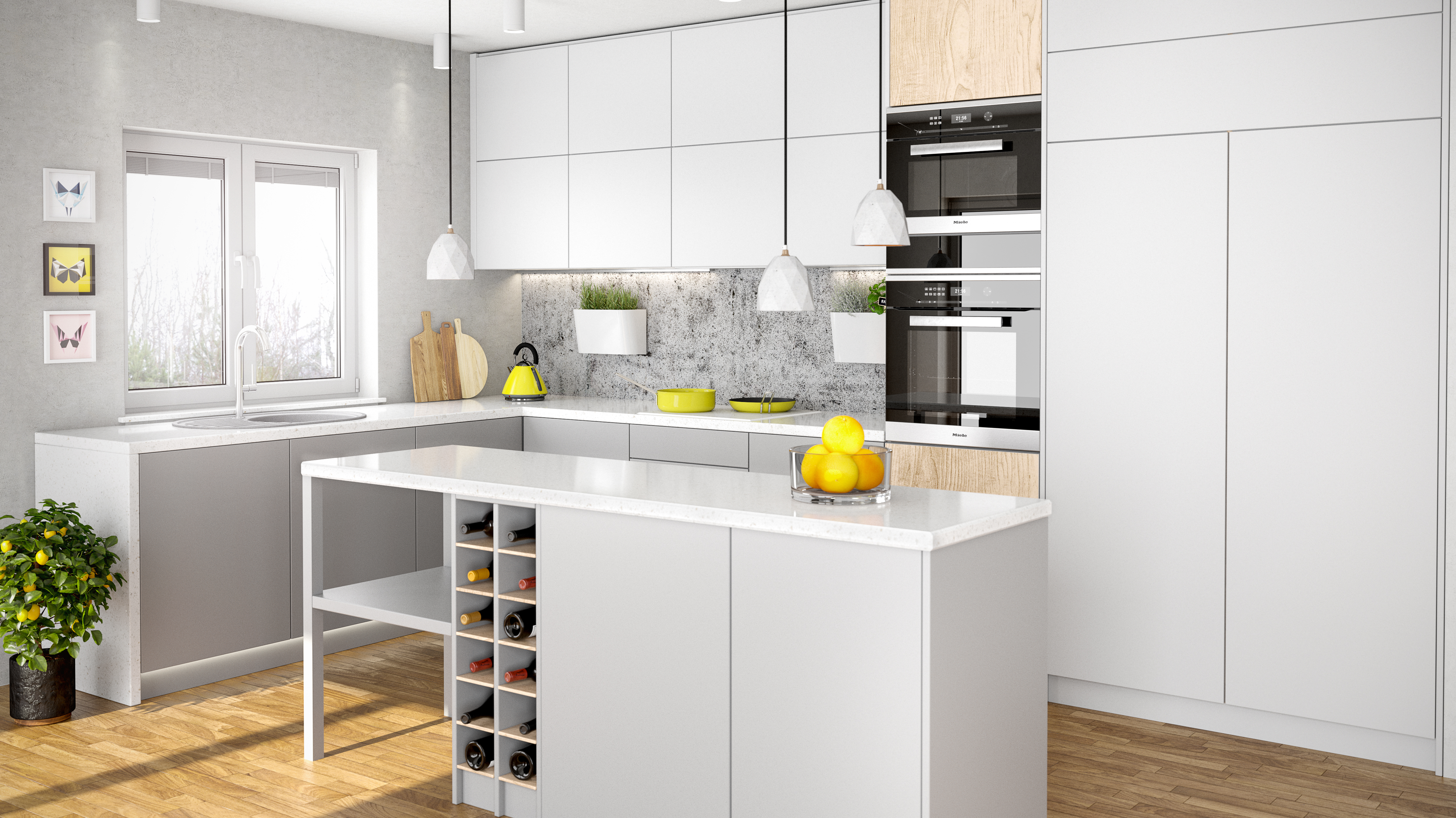 Globalo Design Silentio okap kuchenny 59,6 cm podszafkowy biały SILENTIO_60_2_WHITE