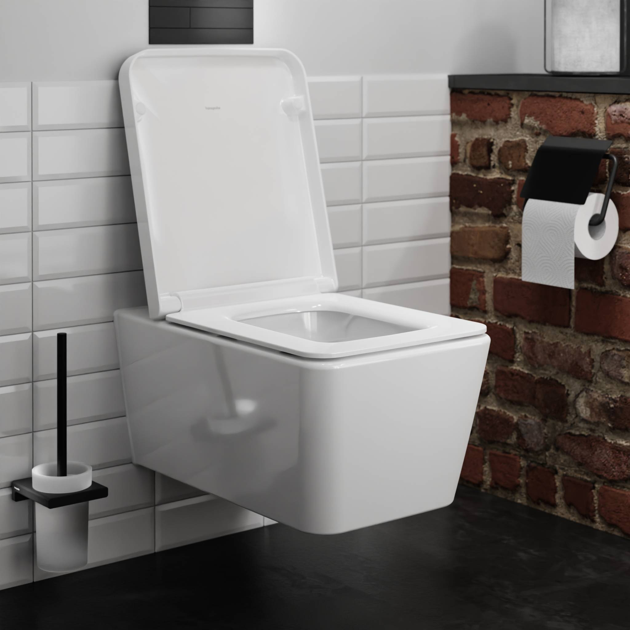 Hansgrohe EluPura Q miska WC z deską wolnoopadającą wisząca bez kołnierza biały połysk 60293450