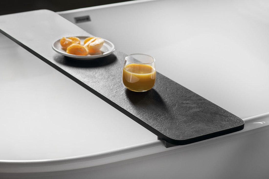 Polysan Reduta półka wannowa czarna 73309