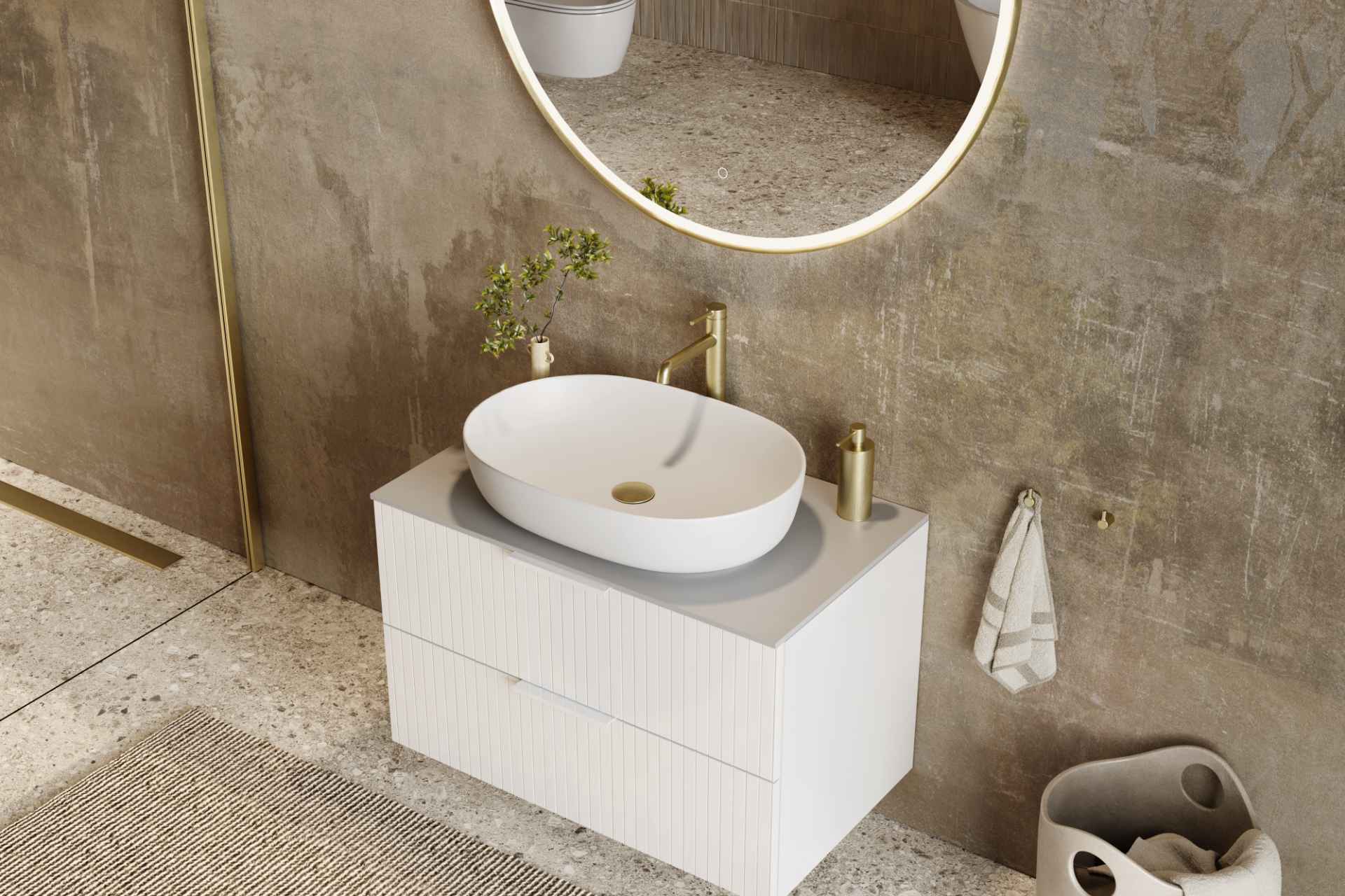 Excellent Jima umywalka 61,5x41,5 cm owalna nablatowa biały mat CEAC.2001.615.WHM