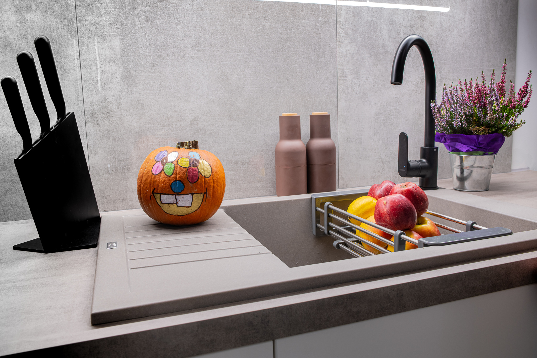 Laveo Pionier zlewozmywak granitowy 78x50 cm szary/grafitowy/onyx SBR513T