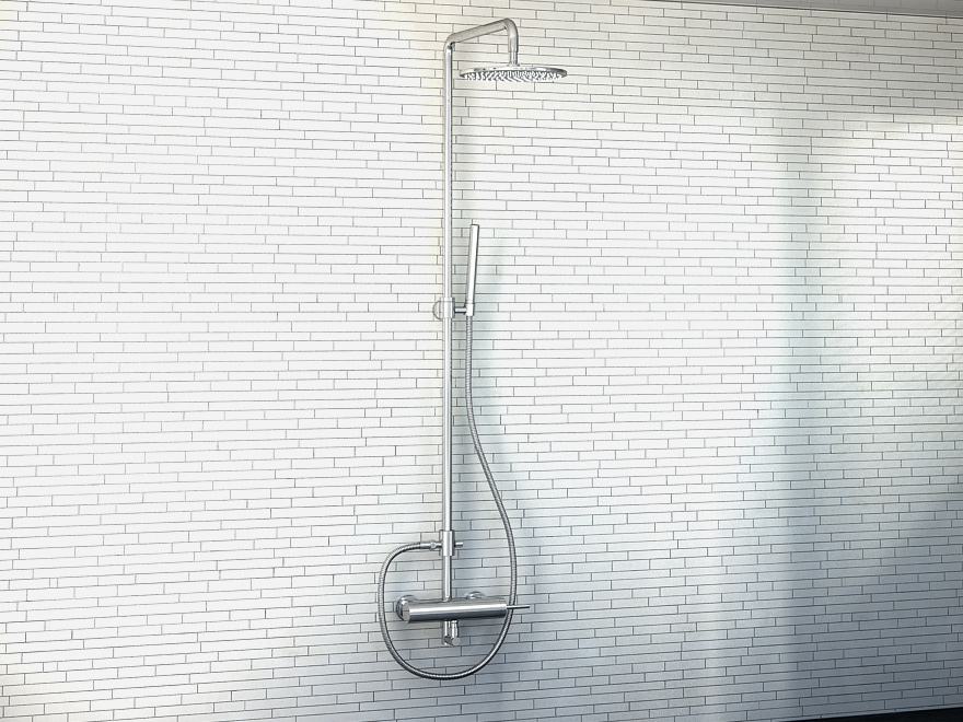 Kohlman Maxima zestaw prysznicowy ścienny z deszczownicą chrom QW276M