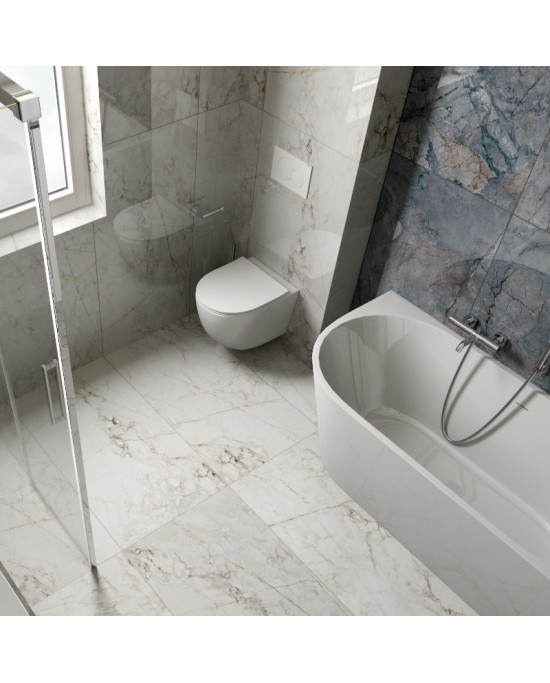 LaVita Sinto miska WC z deską wolnoopadającą wisząca bez kołnierza biały połysk