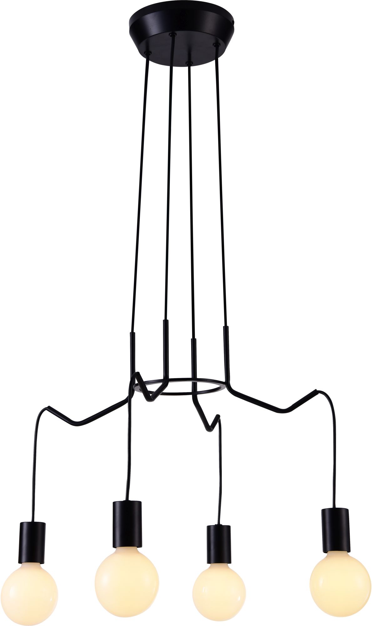 Candellux Basso lampa wisząca 4x40W czarny mat 34-71019