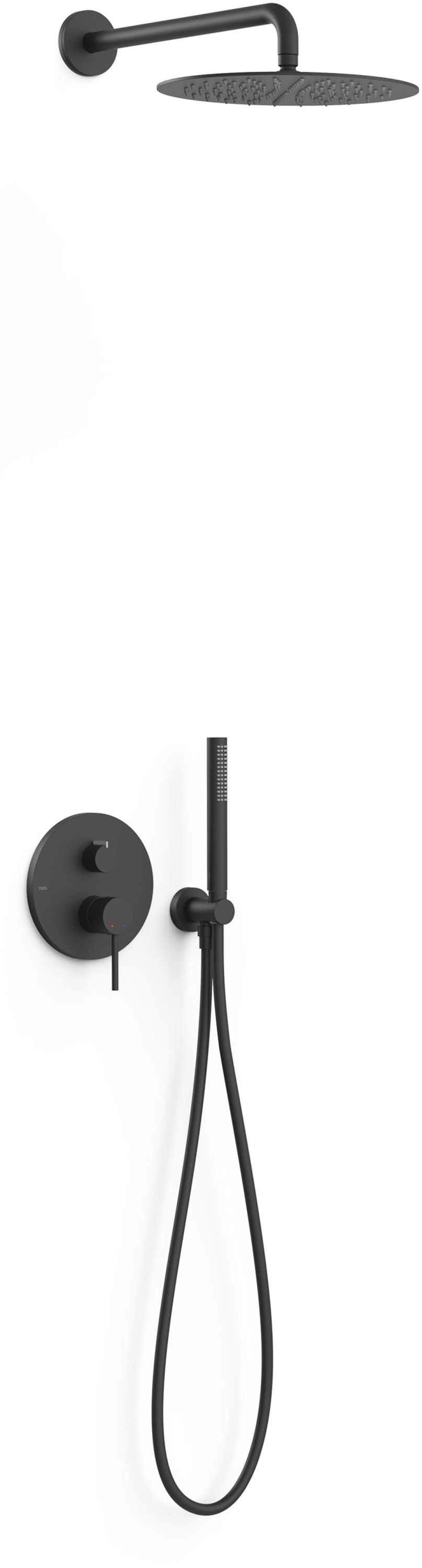 Tres Study Exclusive zestaw prysznicowy podtynkowy czarny mat 26228004NM - Wysyłka w 24h