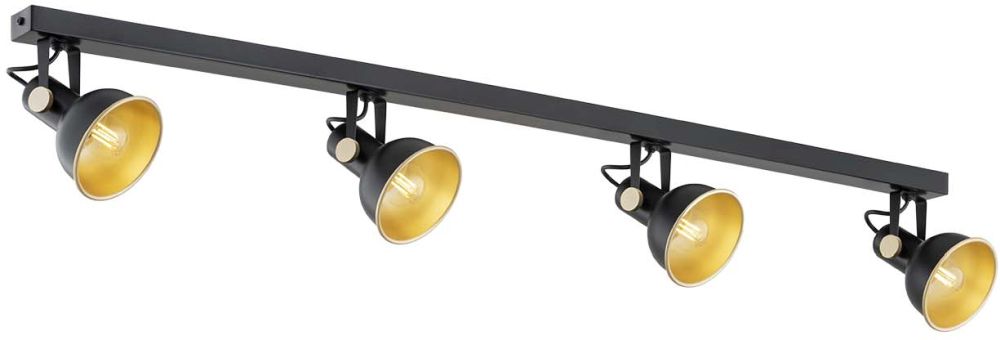 Argon Lenora lampa podsufitowa 4x7W czarny/złoty 1799