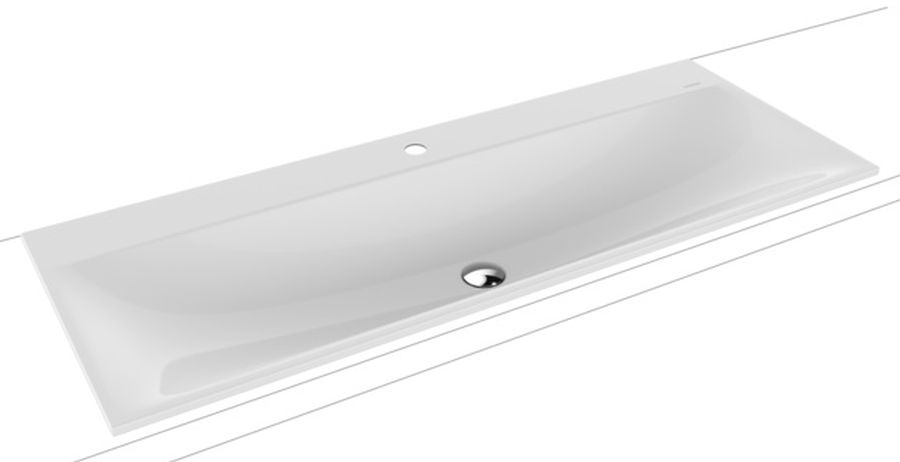 Kaldewei Silenio umywalka 120x46 cm wpuszczana prostokątna model 3039 biała 907906303001