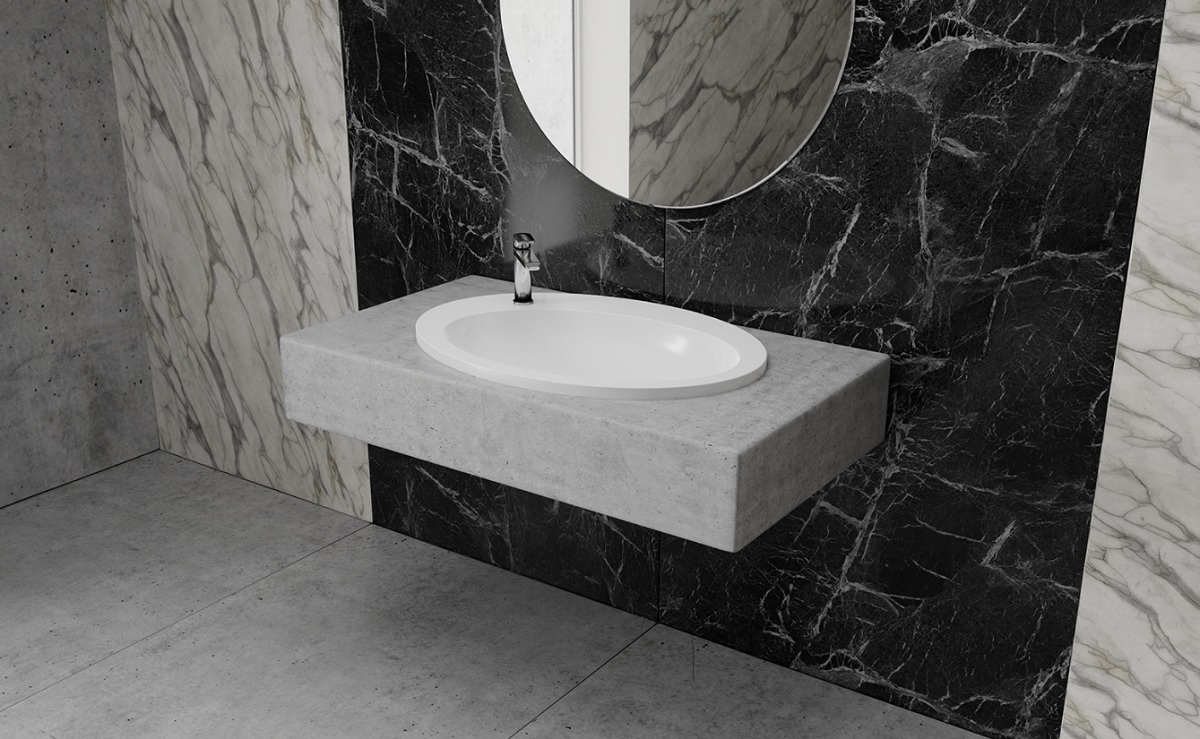 Vayer Boomerang umywalka 60x43 cm wpuszczana biała 060.043.012.3-4.0.1.X.0