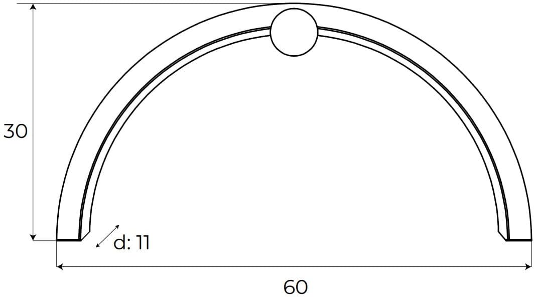 MaxLight Trio Arc kinkiet 1x16 W czarny połysk W0334