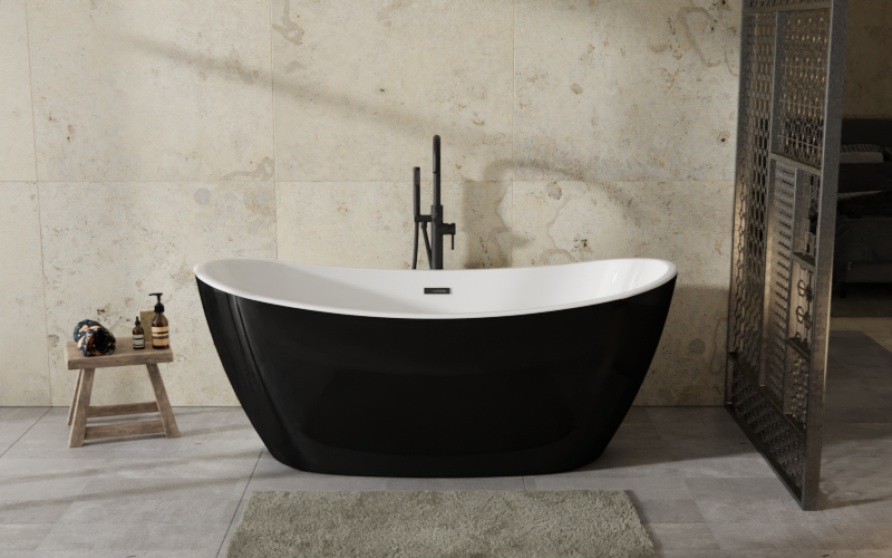 Besco Ayla wanna wolnostojąca 170x80 cm owalna dwukolorowa #WAS-170ABBI