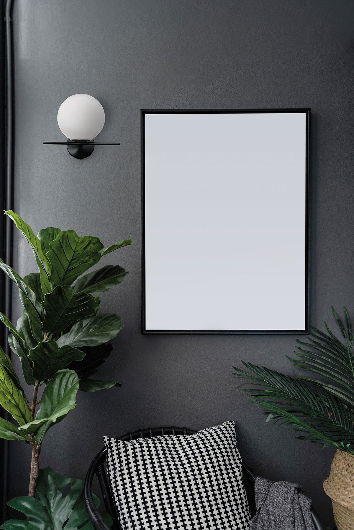 Miloox Jugen Black kinkiet 1x40W czarny/biały 1744.207