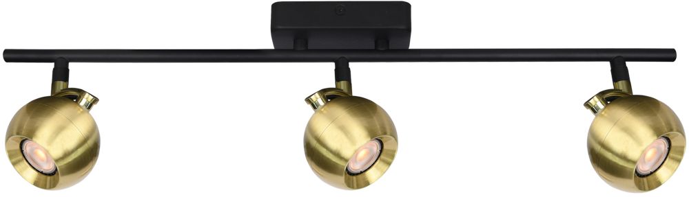 Italux Lafin lampa podsufitowa 3x10 W mosiądz SPL-45379-3R-BK-GD