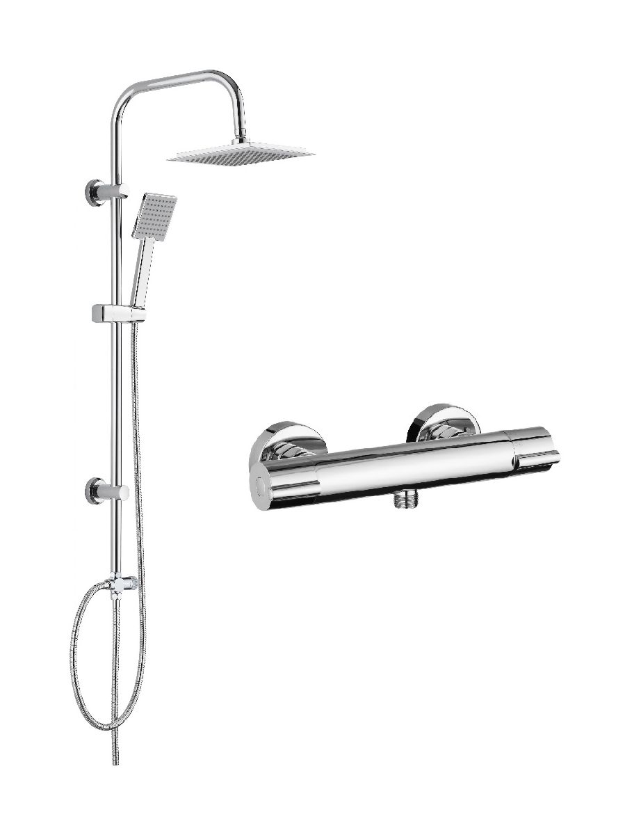 Deante Neo Joko zestaw prysznicowy z baterią termostatyczną Joko chrom (NBJ051K, BOJ04BT)