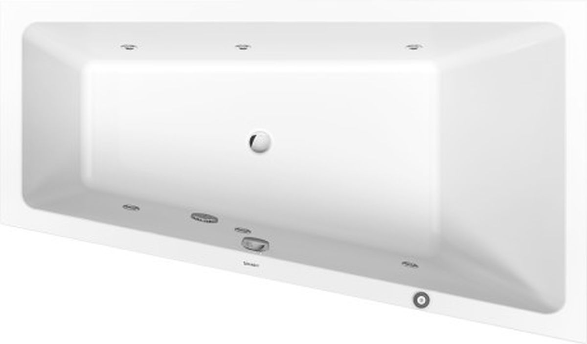 Duravit No.1 wanna narożna 170x100 cm prawa z hydromasażem Jet Project biała 760509000JP1000