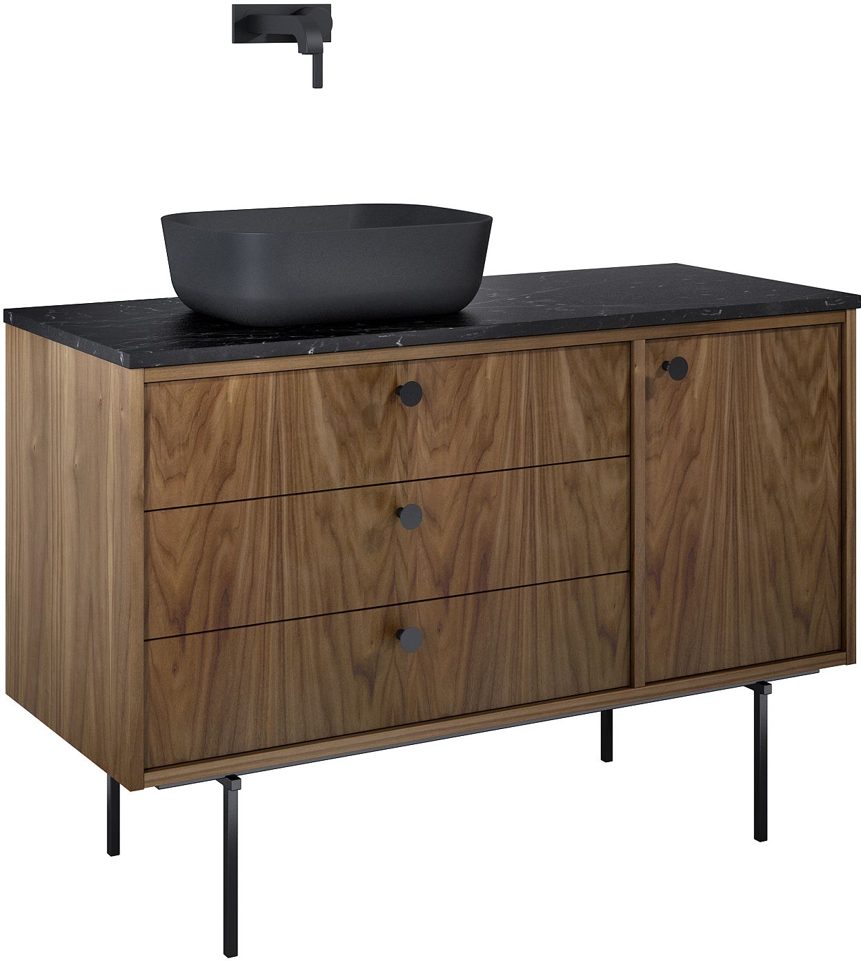 Elita Legacy szafka 120x45,6x54 cm podumywalkowa wisząca orzech amerykański fornir RE01120009D480