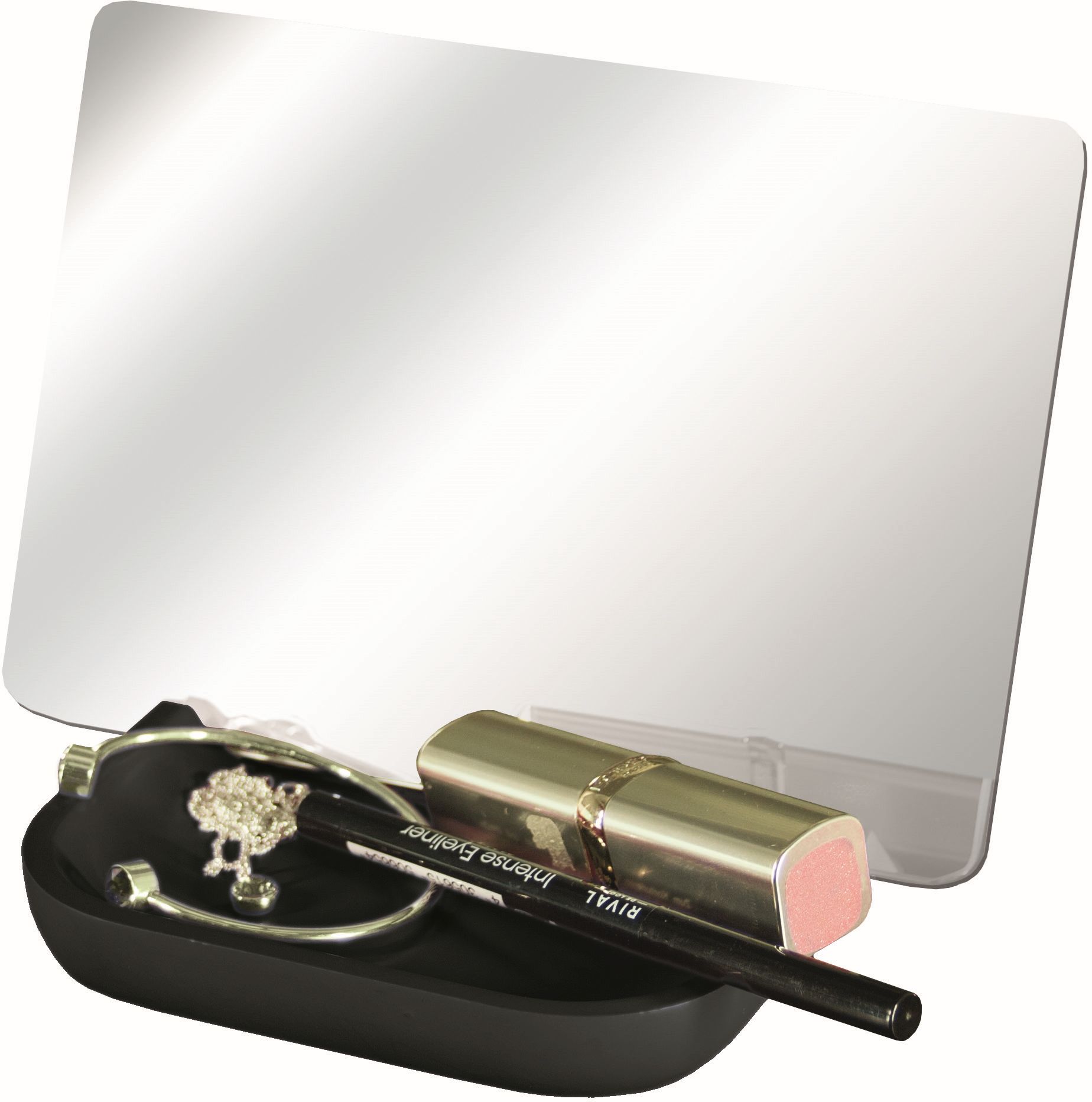 Kleine Wolke Tray Mirror lusterko kosmetyczne 12x17,3 cm prostokątne czarny 8476926886