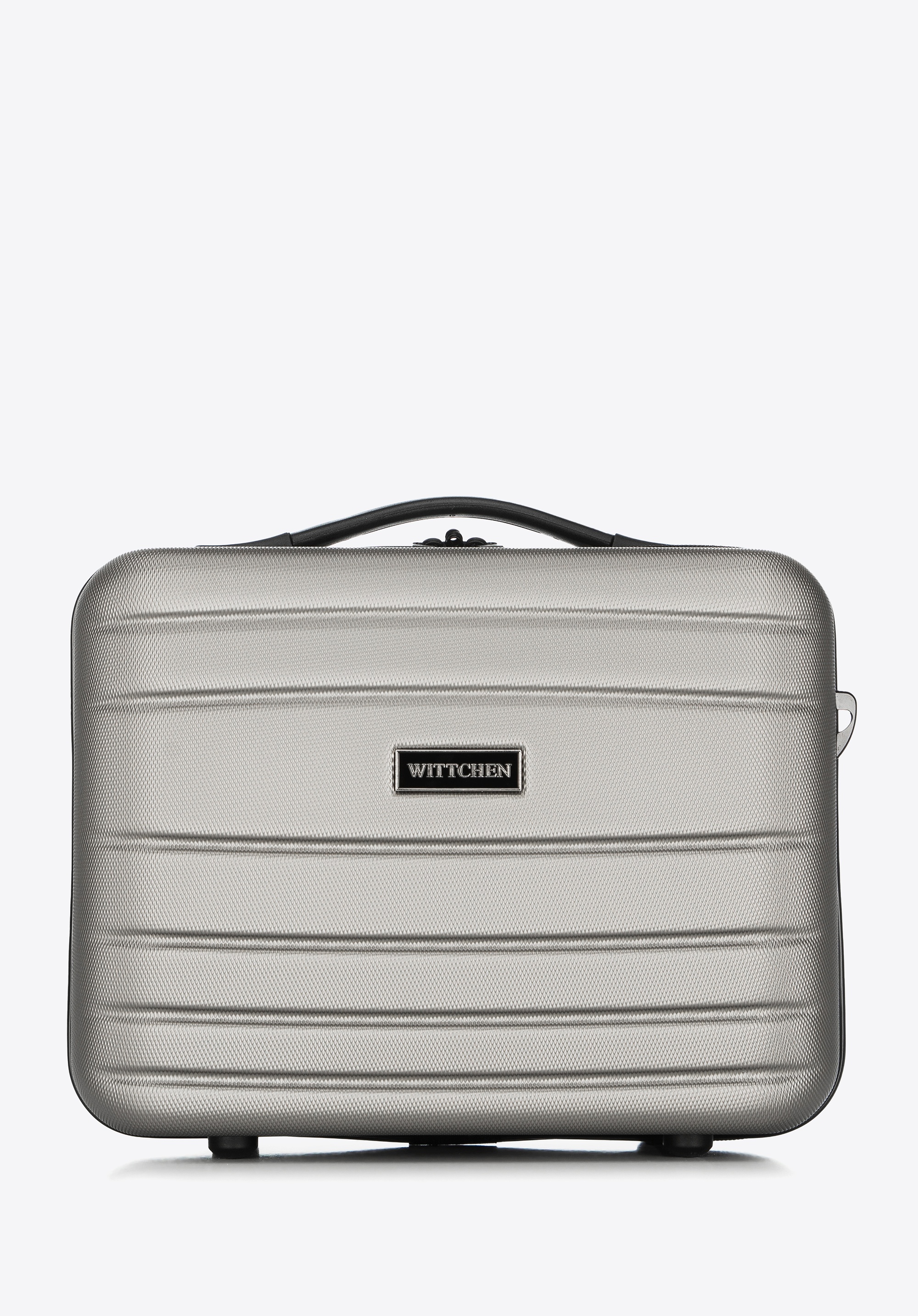 Kosmetyczka podróżna z ABS-u żłobiona szampańska