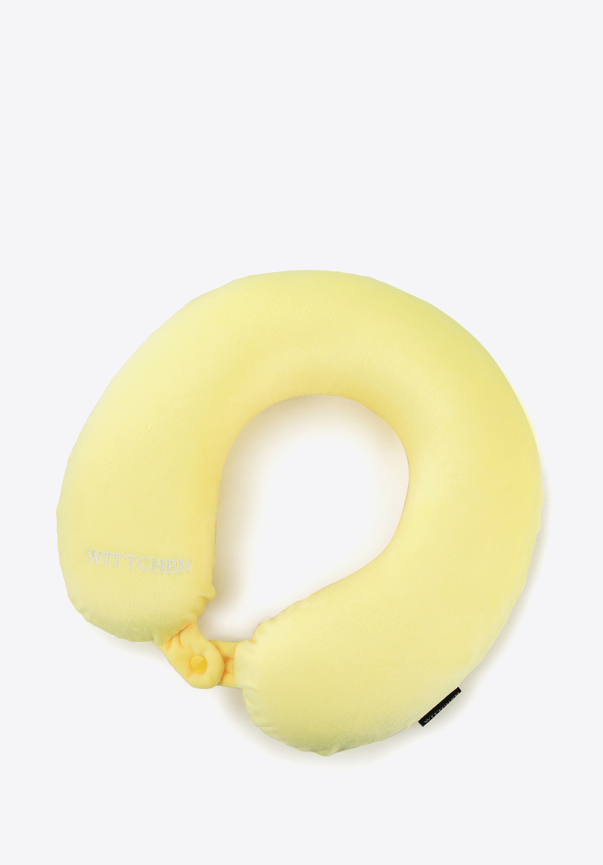 Poduszka podróżna rogal prosta żółta
