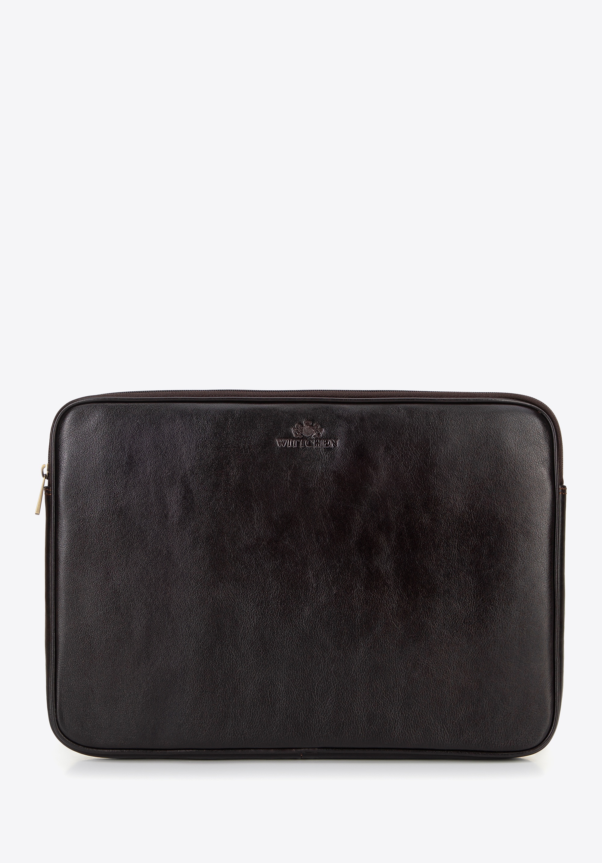 Pokrowiec na laptopa 15,6” ze skóry naturalnej ciemny brąz