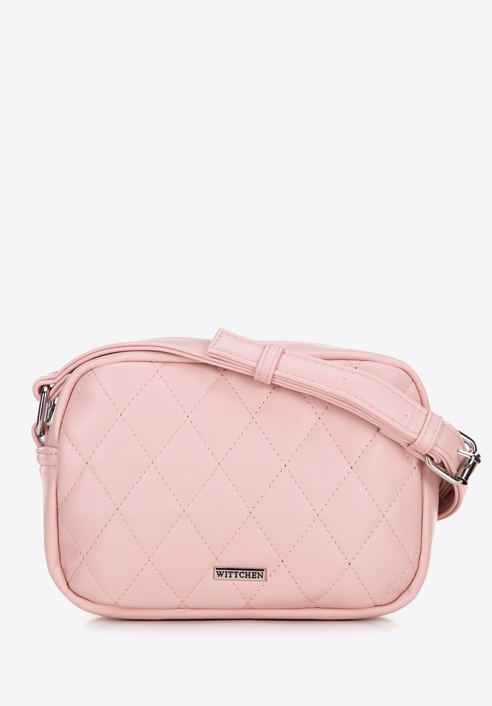 Damska torebka crossbody z imitacji skóry różowa