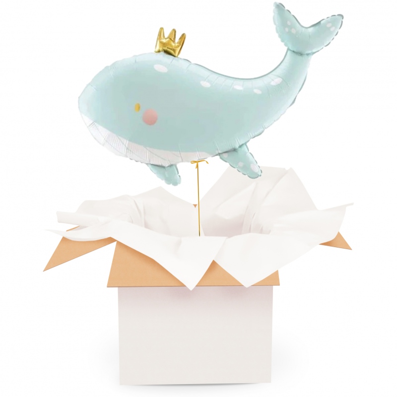 Wieloryb z koroną - Balon z helem