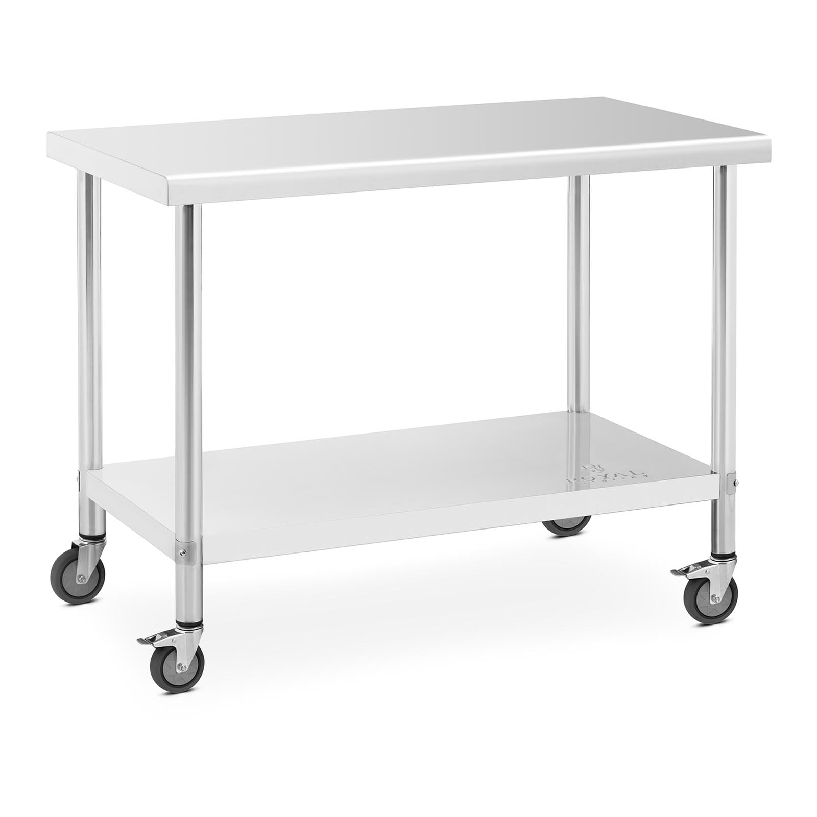 Stół gastronomiczny na kółkach 120 x 60 cm z półką