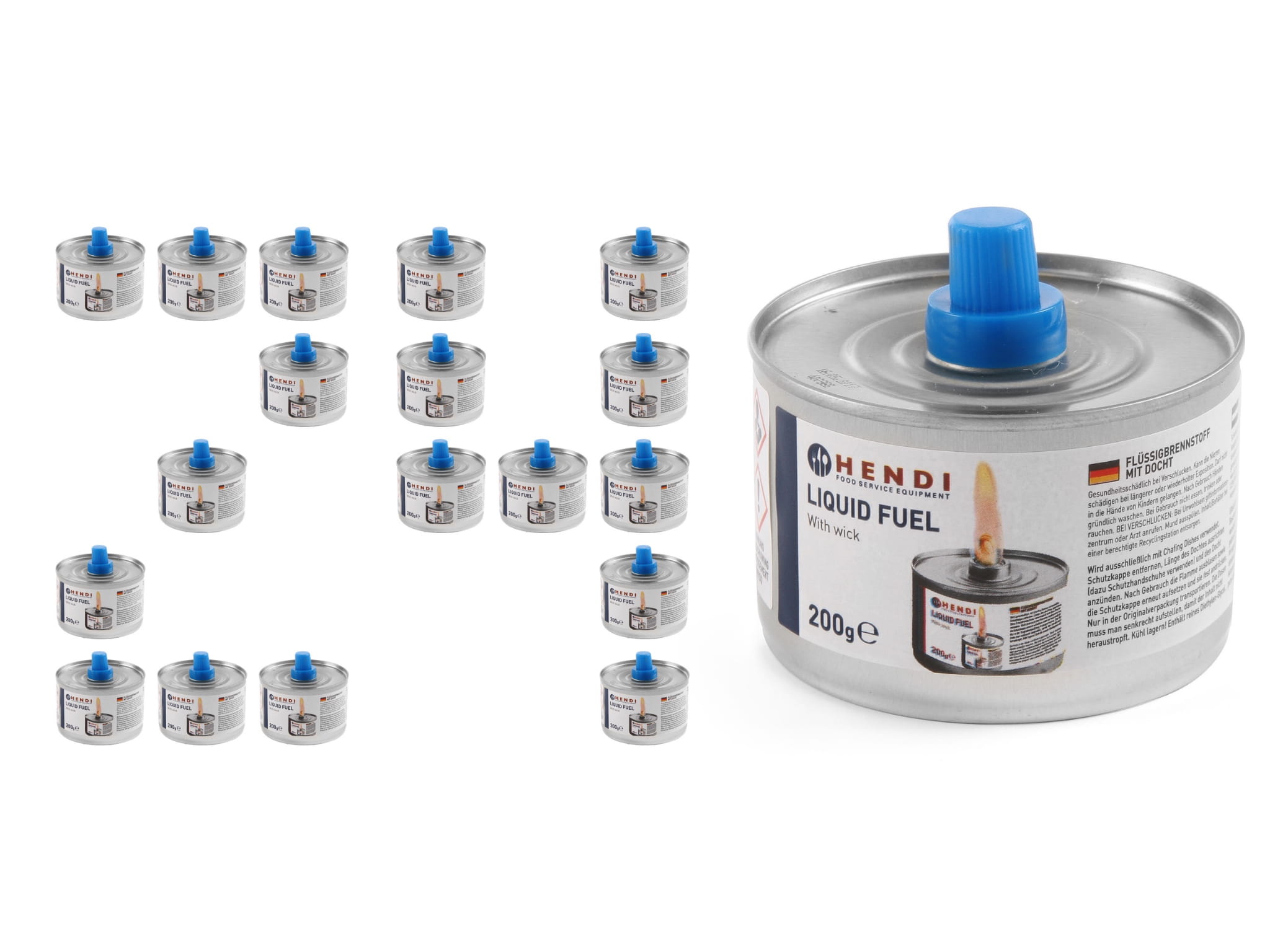 Paliwo do podgrzewaczy stołowych knot 24 x 200g Hendi