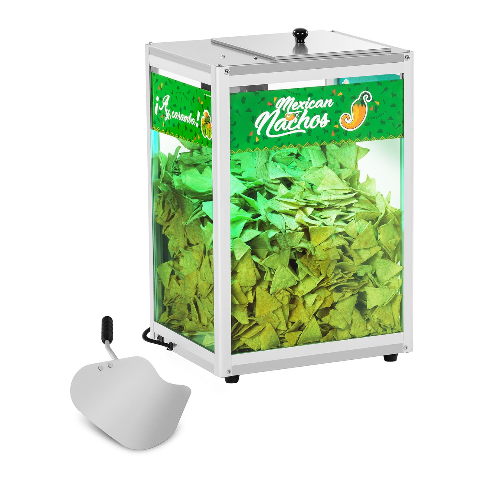 Podgrzewacz do nachosów LED kolory + szufelka i pilot