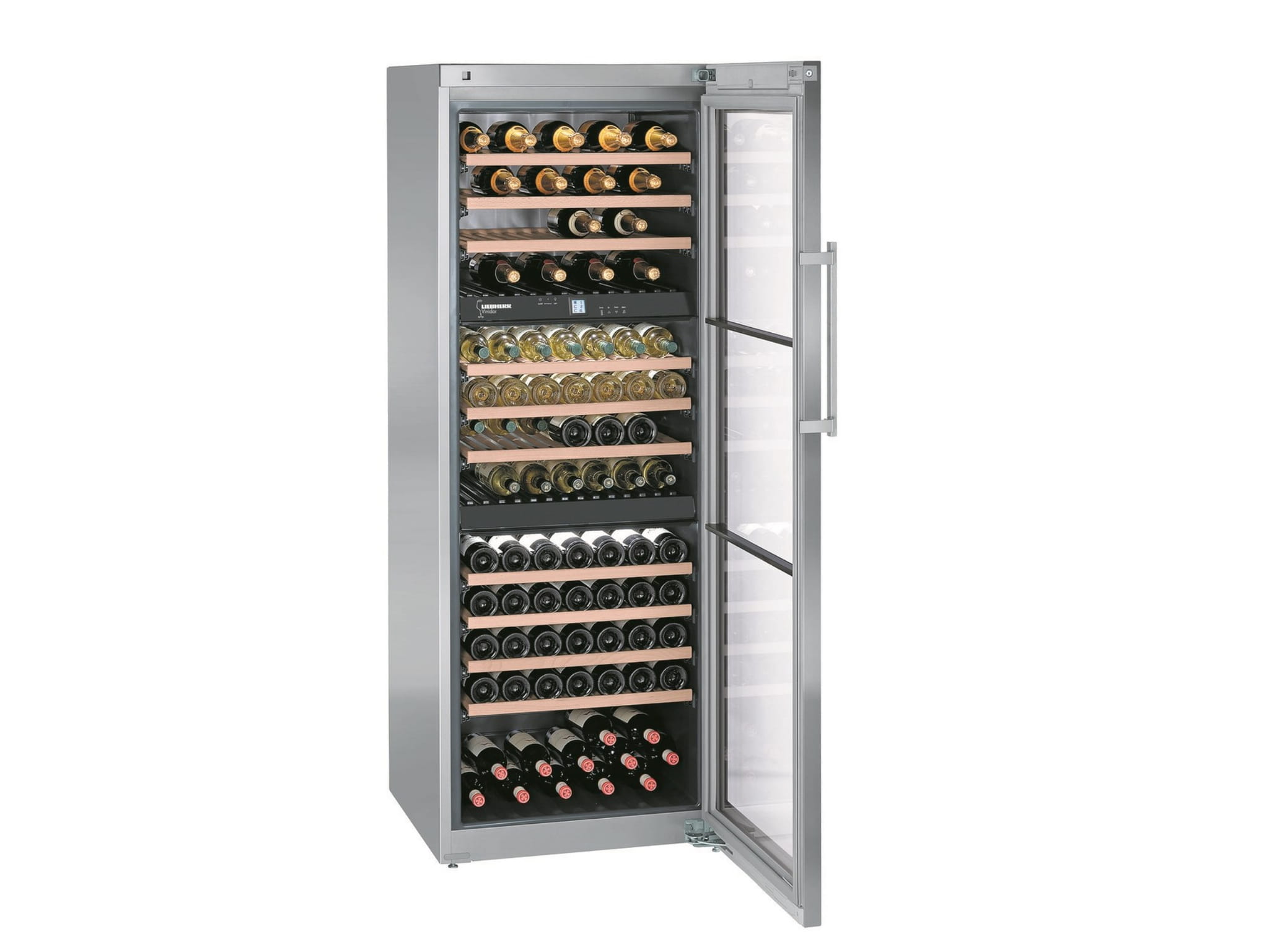 Chłodziarka do wina z 3 strefami temperatur na 178 butelek