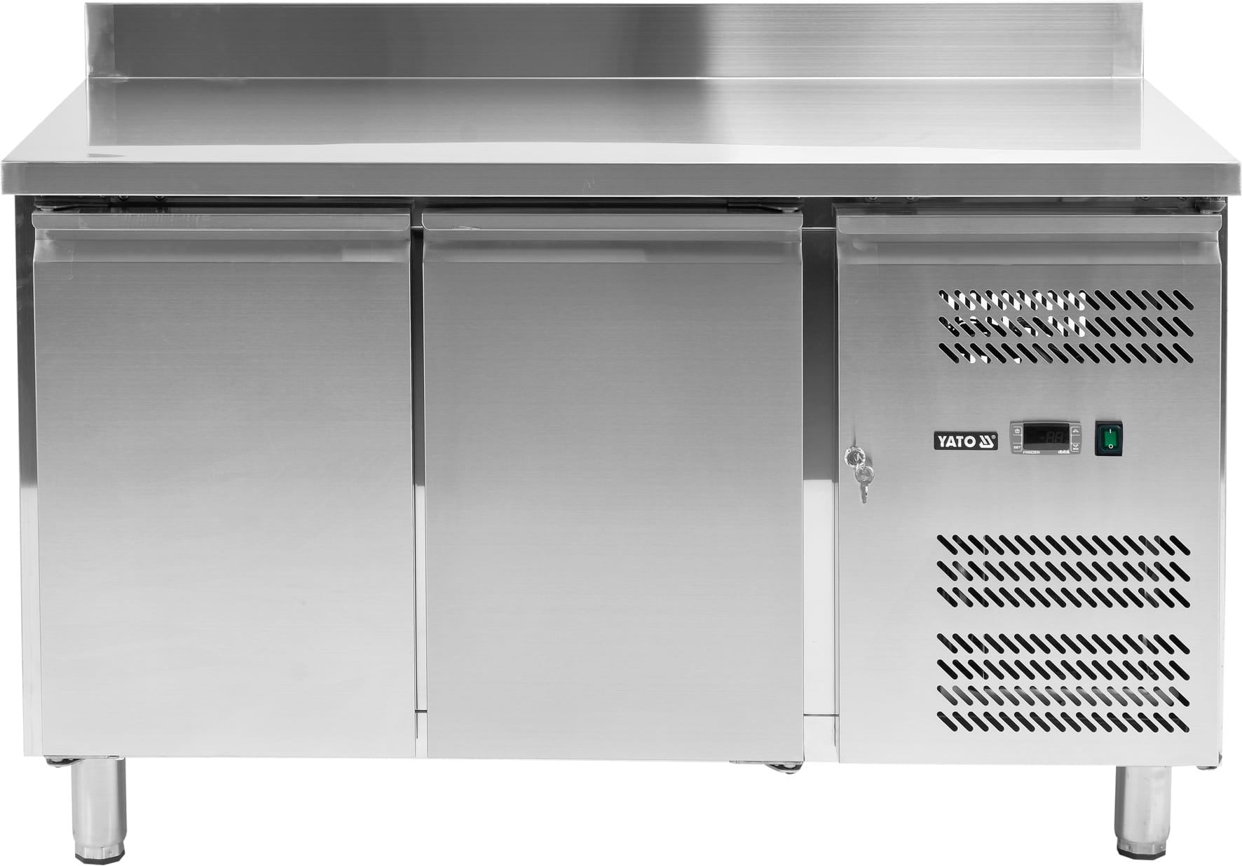 Stół chłodniczy 2-drzwiowy z rantem 136x70x95cm