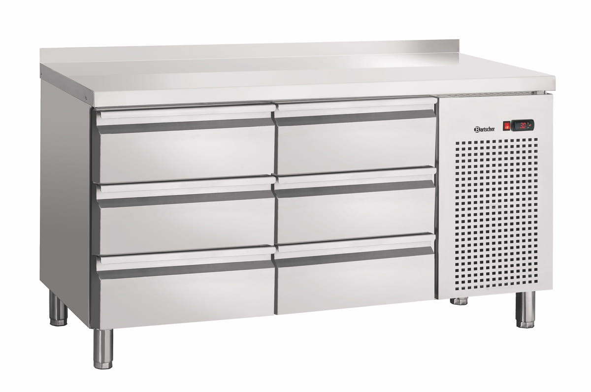 Stół chłodniczy z rantem i 6 szufladami Bartscher
