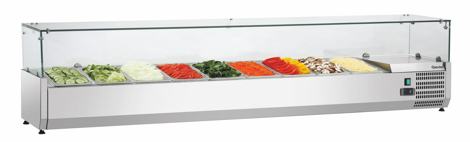 Nadstawa chłodnicza z osłoną 9 x GN 1/3 | GL3-2001