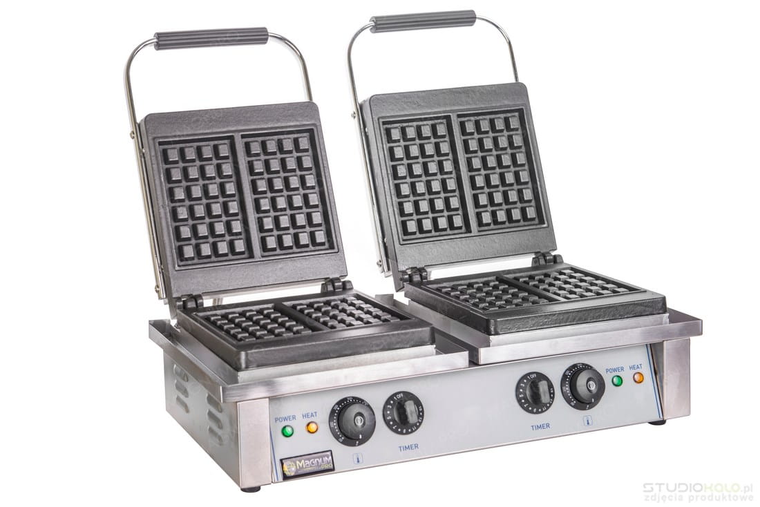 Podwójna gofrownica na 4 klasyczne gofry 2x2kW