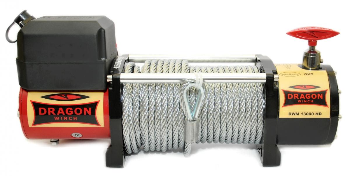 Wyciągarka DWM 13000 HD 12V z liną stalową DRAGON WINCH lawetowa, ATV 4x4