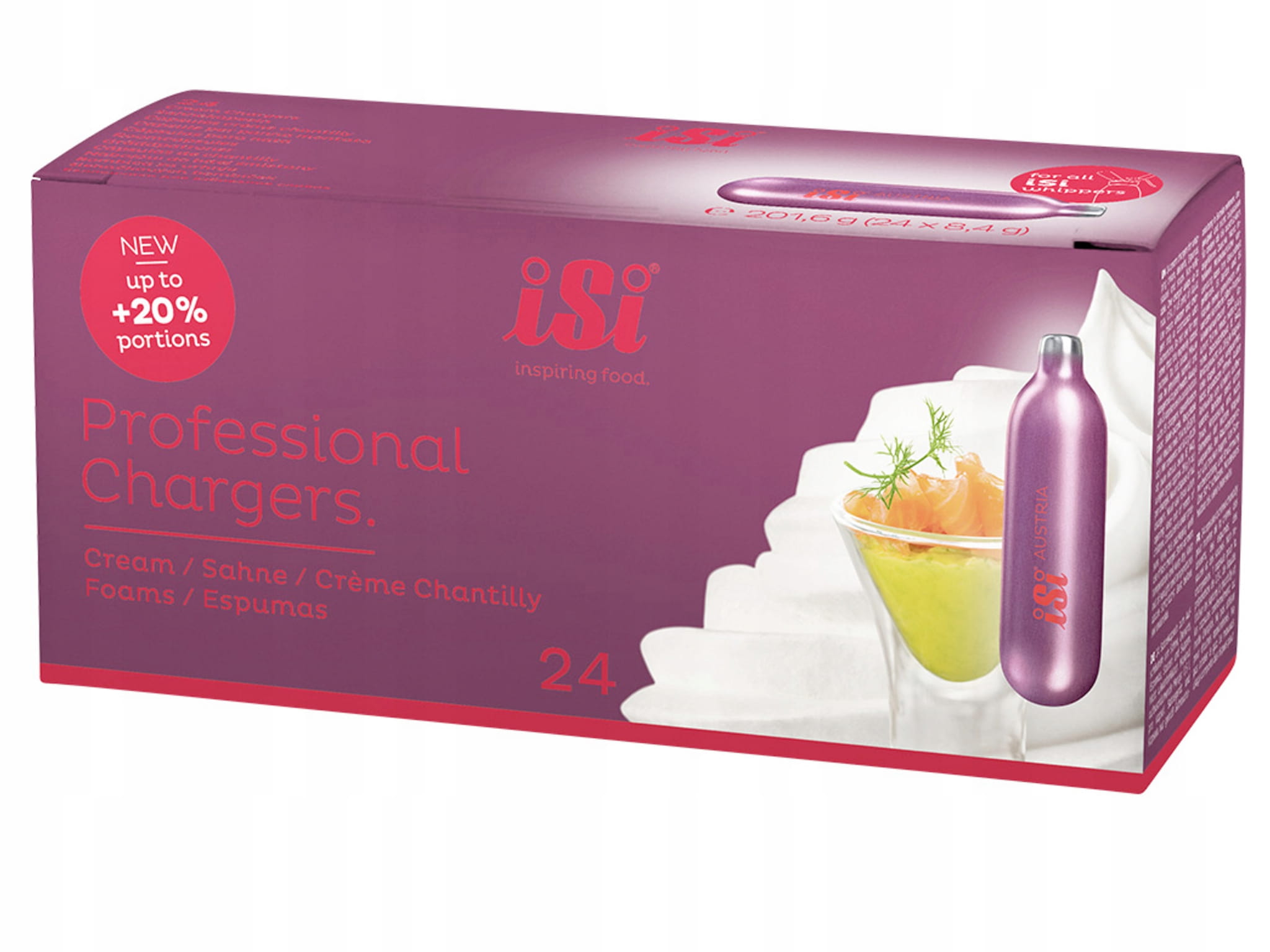 Naboje do syfonu do bitej śmietany 24 szt iSi